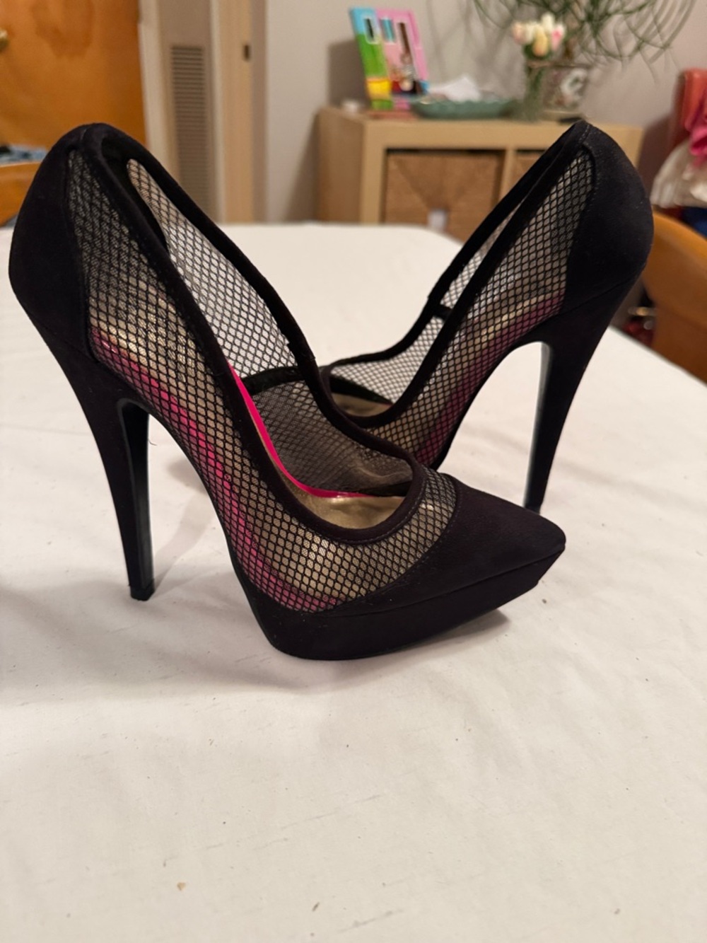LFL Temper Mesh Stiletto Pumps